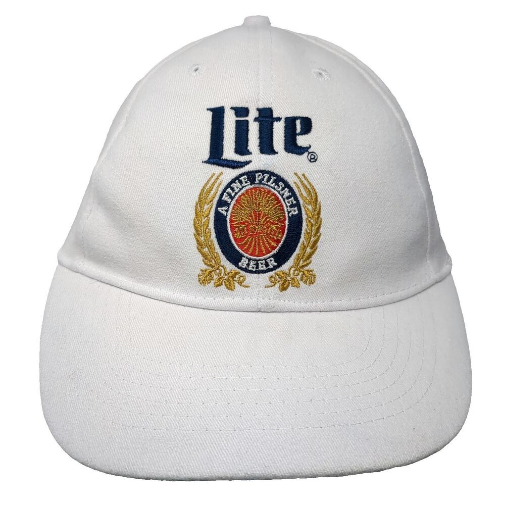 Acme Miller Lite Baseball Cap White One Size Snapback Beer Logo Pilsner Hat